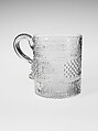 Mug, Blown molded lead glass, American