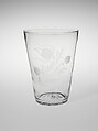 Tumbler, Glass with engraved decoration