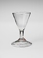 Wine Glass, Free-blown glass, British, probably