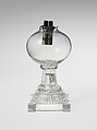 Whale Oil Lamp, Pressed and free-blown lead glass
