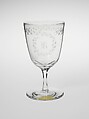 Water Goblet, Boston & Sandwich Glass Company  American, Blown glass, American