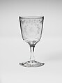 Wine Goblet, Boston & Sandwich Glass Company American, Blown glass, American