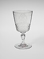 Water Goblet, Christian Dorflinger French, Blown lead glass, American