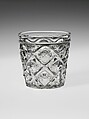 Tumbler, Pressed glass, American