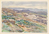In Sicily, John Singer Sargent (American, Florence 1856–1925 London), Watercolor and graphite on white wove paper, American