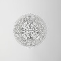 Cup Plate, Lacy pressed glass
