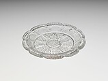 Cup Plate, Lacy pressed glass