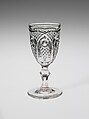 Wine Glass, New England Glass Company American, Pressed glass, American