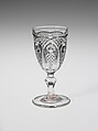 Wine Glass, New England Glass Company American, Pressed glass, American