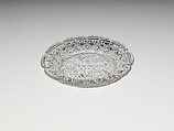Cup Plate, Lacy pressed glass