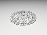 Cup Plate, Lacy pressed glass