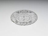 Cup Plate, Lacy pressed glass