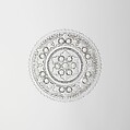 Cup Plate, Lacy pressed glass