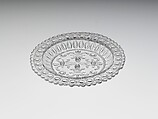 Cup Plate, Fort Pitt Glass Works, Lacy pressed glass, American