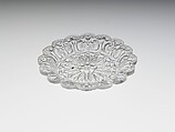 Cup Plate, Lacy pressed glass, American
