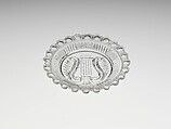 Cup Plate, Lacy pressed glass, American