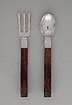 Salad servers, Charles Rohlfs (American, Brooklyn, New York 1853–1936 Buffalo, New York), Silver-plated copper, wood, American