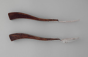 Salad servers, Charles Rohlfs (American, Brooklyn, New York 1853–1936 Buffalo, New York), Silver-plated copper, wood, American
