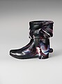 Boot with Spur, Challinor, Taylor and Company  American, Pressed purple marble glass, American