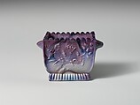 Saltcellar, Challinor, Taylor and Company  American, Pressed purple marble glass, American