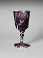 Goblet, Challinor, Taylor and Company  American, Pressed purple marble glass, American