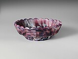 Sauce Dish, Challinor, Taylor and Company  American, Pressed purple marble glass, American