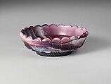 Sauce Dish, Challinor, Taylor and Company  American, Pressed purple marble glass, American