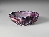 Sauce Dish, Challinor, Taylor and Company  American, Pressed purple marble glass, American