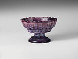 Sauce Dish, Challinor, Taylor and Company  American, Pressed purple marble glass, American
