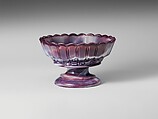Sauce Dish, Challinor, Taylor and Company  American, Pressed purple marble glass, American