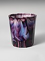 Tumbler, Challinor, Taylor and Company  American, Pressed purple marble glass, American