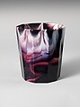Tumbler, Challinor, Taylor and Company  American, Pressed purple marble glass, American
