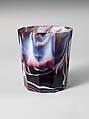 Tumbler, Challinor, Taylor and Company  American, Pressed purple marble glass, American
