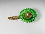 Tieback, Gilt bronze, blown glass, American