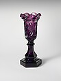 Vase, Pressed amethyst glass, American