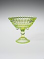 Compote, Adams and Company  American, Pressed yellow glass, American