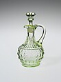 Cruet, Adams and Company American, Pressed yellow glass, American