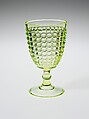Goblet, Adams and Company American, Pressed glass, American