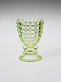 Egg Cup, Adams and Company  American, Pressed yellow glass, American