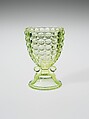 Egg Cup, Adams and Company  American, Pressed yellow glass, American