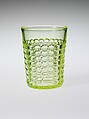 Tumbler, Richards and Hartley Flint Glass Co.  American, Pressed yellow glass, American