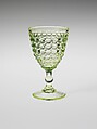 Wine Glass, Adams and Company  American, Pressed yellow glass, American