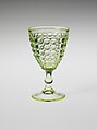 Wine Glass, Adams and Company  American, Pressed yellow glass, American