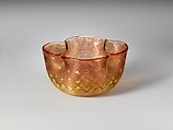 Finger Bowl, Boston & Sandwich Glass Company  American, Blown amber glass with applied threaded decoration, American
