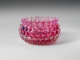 Hobnail Finger Bowl, Hobbs, Brockunier and Company  American, Pressed cranberry, opalescent and colorless glass, American