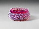 Hobnail Finger Bowl, Hobbs, Brockunier and Company  American, Pressed cranberry and opalescent glass, American