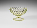 Sauce Dish, Richards and Hartley Flint Glass Co.  American, Pressed yellow glass, American