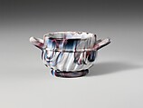 Cup, Challinor, Taylor and Company (1866–1891), Pressed purple marble glass, American