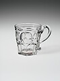 Mug, Pressed glass, American