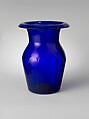 Vase, Blown pattern-molded glass, American